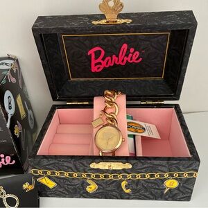 NWT Charming Barbie Limited Edition Charm Watch / Jewel Box
Set From Fossil